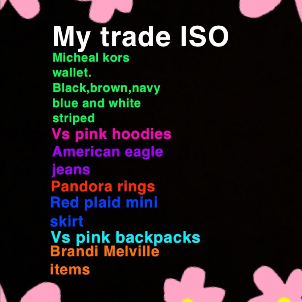 In search of for trade only.
